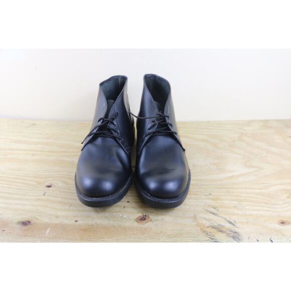 Vintage Gensco Boots 12W Black Leather Chukka Military December 1971 New Insoles main image 11
